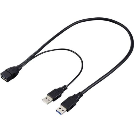 Câble USB 3.0 mâle-femelle noir 0,5 m – RF-5719752 C306482 – Haute vitesse et compatibilité universelle (1/2)