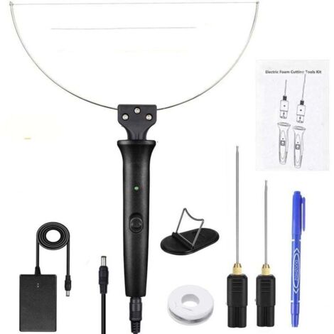 Coupeur de mousse électrique 3-en-1 avec stylo chauffant 220 V – 8 pièces, puissance 18 W, précision professionnelle (1/4)