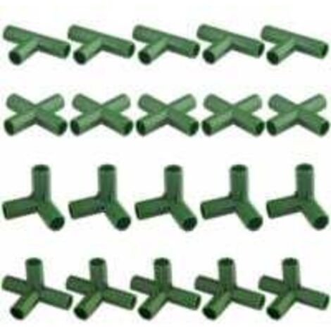 Trimec – Lot de 20 connecteurs de cadre de jardinage 11 mm – Matériau PP durable – Pour serres et plantes grimpantes – Assemblage rapide