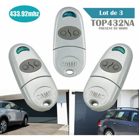Aiperq – Lot de 3 télécommandes universelles 433,92 MHz – Portée jusqu'à 150 mètres – 2 canaux pour portes de garage et appareils électriques - TOP432NA (1/4)