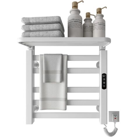 Ymyny – Sèche-serviette électrique 500x500mm – Chauffage en fibre de carbone – IPX4 – Affichage LED avec écran tactile – Économie d'énergie 1 kWh/12h (1/4)