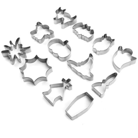 Emporte Pièce Halloween, 12pcs emporte piece patisserie en Acier Inoxydable,emporte piece, pour Cuisson moule halloween Bricolage, déco halloween de Biscuits, Cadeaux pour Enfants (1/4)