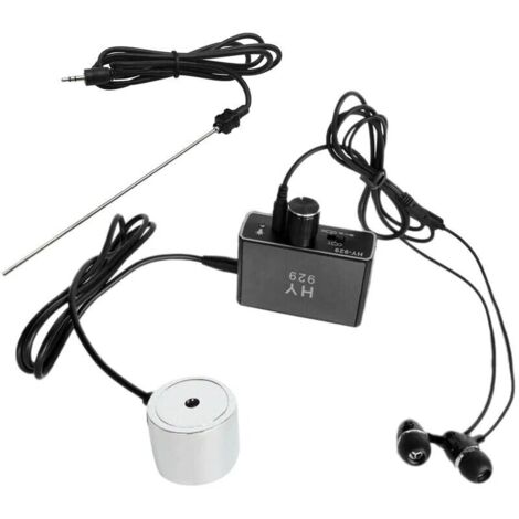 Conduite D'Eau Detecteur De Fuite Capteur Moniteur Testeur Kit Double Sondes Ecouteurs Haute Sensibilite Pipeline Eau Locator Kit, Eu Plug