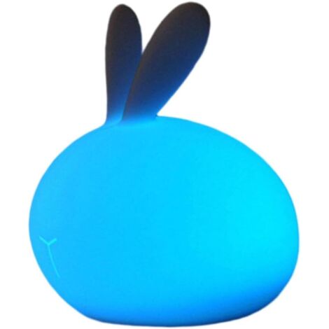 Veilleuse Enfant Veilleuse Bébé,7 Couleurs Lampe de Chevet Enfant Veilleuse,Kawaii Deco Chambre Lampe de Chevet Enfant,Lapin LED Veilleuse Enfant,Lampe LED Rechargeable,Idee Cadeau Fille (1/5)