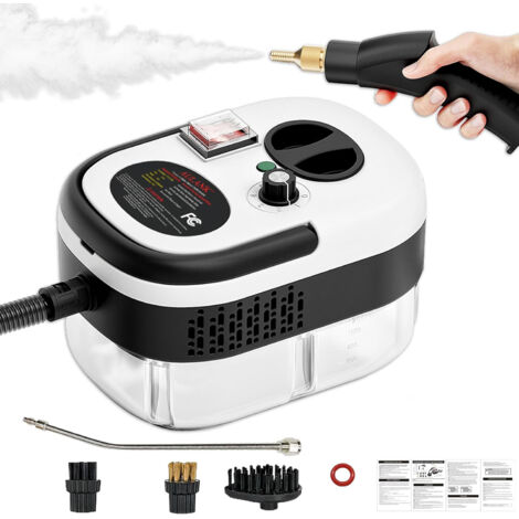 2500W Handheld Steam Cleaner,Portable Car Steamer For Auto Detailing,High-Temperature and Pressure Steam Cleaner For Home, Steam Cleaning Machine for Furniture,Kitchen,Grout,Floor,Tile (03-White) (1/4)