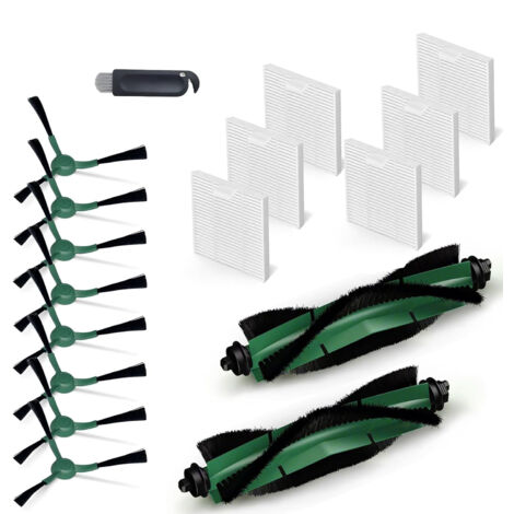 Accessoires iRobot Y0110/Q0120/Y0140/Q011, 2 brosses principales, 6 filtres Hepa, 8 brosses latérales (1/4)