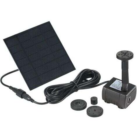 Pompe à eau solaire, fontaine solaire, Kit de pompe à eau à panneau solaire, pompe à eau Submersible extérieure, pompe à eau pour bain d'oiseaux (1/5)
