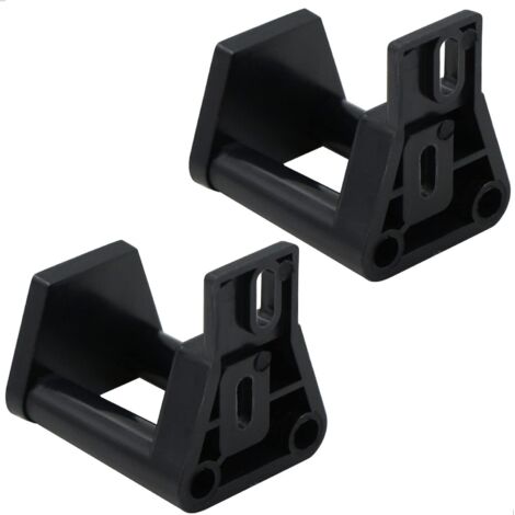2 Pcs Guide Plancher Rail RéGlable Portes D'éCurie - Ajustable Mur Porte Coulissante Au Sol Les Grange Roulettes De Guidage RéGlables Pour Coulissantes, Porte Automatique, Avec Vis, Noir (1/4)