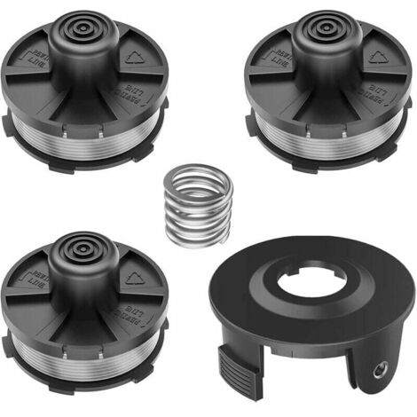 Lot de 3 Bobines pour débroussailleuses, 1 x Couvercle de Bobine, 1 x Ressort pour débroussailleuses, pour Makita DUR181 DUR141 DUR180Z DUR181Z 196146-9 195858-1..DEBUNS (1/5)