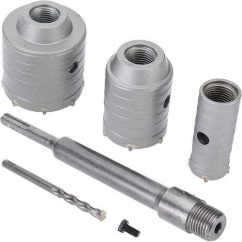AIPERQ Forets de scie cloche SDS Plus pour béton, ciment, pierre, mur - 65 mm, 50 mm, 30 mm (1/4)