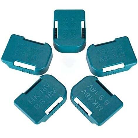 Aiperq Lot De 5 Supports De Batterie Pour Batterie Makita 18 V, Également Pour Support De Batterie Bosch 18 V, Compatible Avec Les Batteries Bl1830 Bl1840 Bl1850 Bl1860 Bat609 Bat622 (1/4)