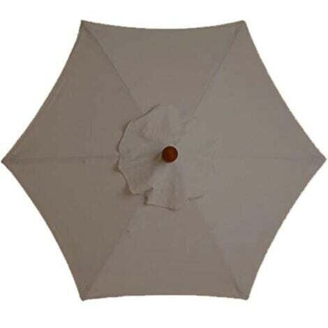 Aiperq Housse De Rechange pour Parasol - 6 Baleines - 3 M - Imperméable - Anti-Ultraviolet - Tissu De Rechange (3M / 9.8Ft,Khaki) (1/4)