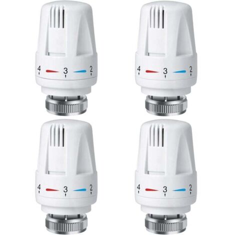 AIPERQ 4 PCS Tête Thermostatique Radiateur, Tête Thermostat Radiateur TRV M30 x 1,5, Vanne Thermostatique Radiateur, Vannes de Radiateur de Radiateur pour Système de Chauffage pour Maison et Bureau (1/4)
