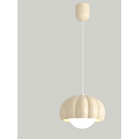 Suspension citrouille de dessin animé, lampe suspendue en résine avec abat-jour sphérique en acrylique, lustre de chevet, luminaire G9, lampes à suspension simples et modernes pour chambre d'e (1/5)