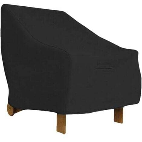 Aiperq Promotion Housse Fauteuil Jardin Extérieur à Assise Profonde 210D Imperméable Couverture pour Chaise Patio Anti UV Anti-Vent avec Corde Ajustable,80x85x91cm (1/4)