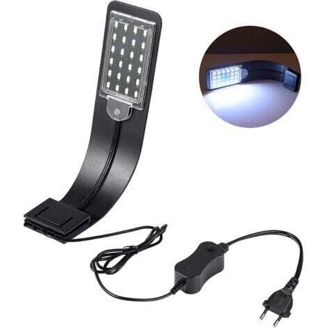 AIPERQ Éclairage Aquarium, Rampe LED pour Aquarium d'eau Douce, Lumière Aquarium Plantes Ultra Fin 10W IPX7 Étanche avec Pince Puissante et 24 LED Lumière Blanche et Bleue pour Aquarium de 30-60 CM (1/4)