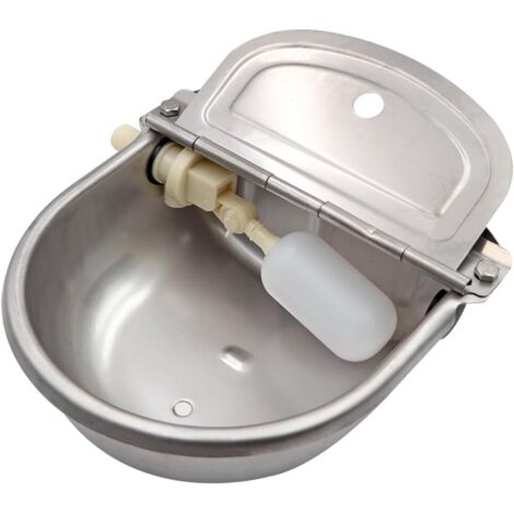 Abreuvoir automatique pour chevaux, abreuvoir pour bétail en acier inoxydable, abreuvoir pour vaches avec 1 flotteur pour chevaux, bovins, moutons, porcs, alpagas et chiens