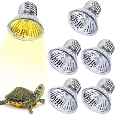 Kcvv – Lot de 6 ampoules chauffantes E27 25W – UVA UVB pour reptiles – 220V – Métal et verre – Utilisation 3 à 4h/jour pour santé optimale (1/5)