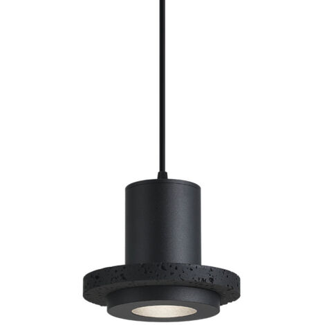 Lustre créatif rétro, lampe de style wabi-sabi japonais, pierre à trou noir naturel, lustre LED nordique pour salon et allée (1/5)