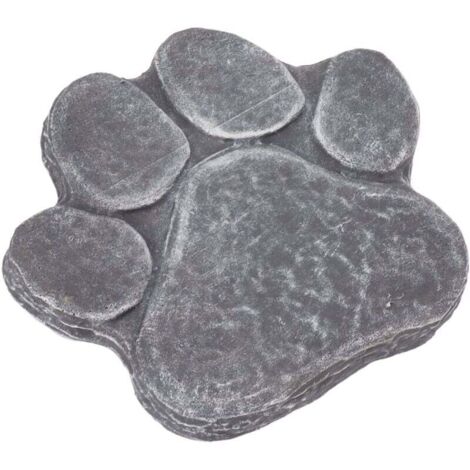 AIPERQ Jeffergarden Pierre commémorative empreinte de patte de chien, lettrage à faire soi-même, marqueur funéraire, monument pour animaux de compagnie, pour pelouse extérieure, Patio, roche grise (1/4)