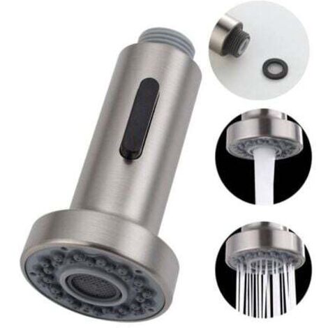 Aiperq 2 modes tête robinet remplacement douchette pour robinet pour robinet cuisine pour rétractable mitigeur,G1/2" ,brossée (1/4)