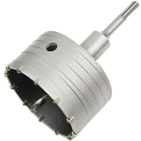 Aiperq Scie à Cloche Trépan Béton avec Adaptateur SDS Plus 110 mm, Pour Brique Béton Ciment Pierre (100mm+110mm SDS Plus Adaptateur) (1/4)