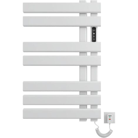 Ymyny – Sèche-serviette électrique 720x450mm blanc – Température réglable 30℃ à 70℃ – Affichage LED – Installation facile – IPX4 (1/4)