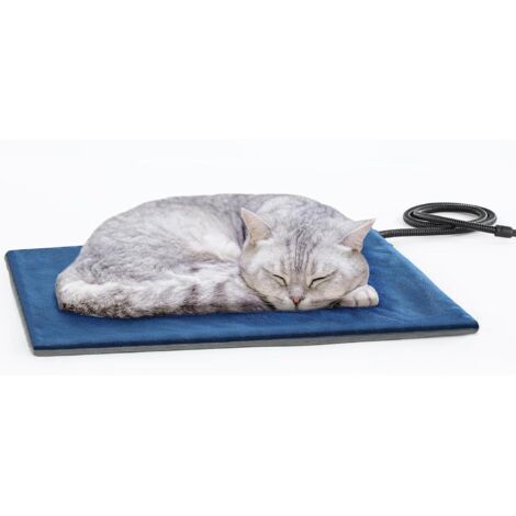 Coussin Chauffant Avec contrôle de température pour Chat, Tapis Chauffant Chien Chat Economie d'Energie, Température Constante, Anti-Mordant, Imperméable, Coussin Chauffant avec Voyant Lumineux Petits (1/4)