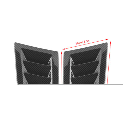 Prises d'air universelles pour capot moteur – Lot de 2, style fibre de carbone, compatibles Focus RS MK2 (1/5)