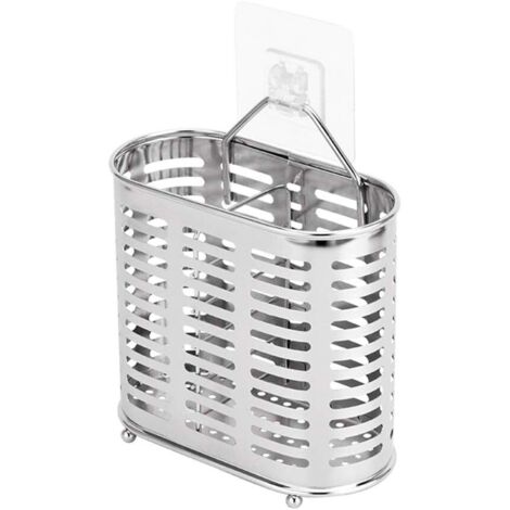 Porte-Baguettes en Acier Inoxydable Vaisselle Support pour égouttoir Couverts Séchage Organisateur Multi-usages Tenture Murale Cuisine Outils (Forme Ovale)-Fei Yu (1/5)