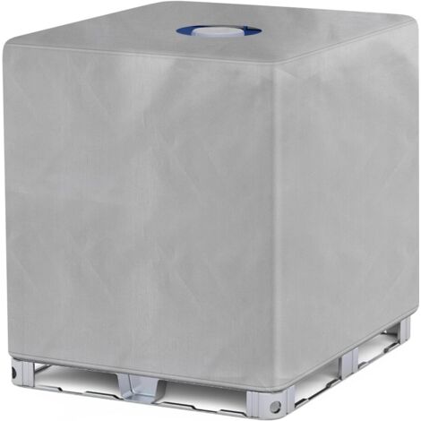 Bache pour Cuve 1000 l, 420D Réservoir d'eau Couvercle, Bâche de Protection Solaire pour réservoir d'eau de Pluie IBC, Anti-poussière Anti-UV, Housse de Protection, bâche de Protection (116 x 100 x 12 (1/5)