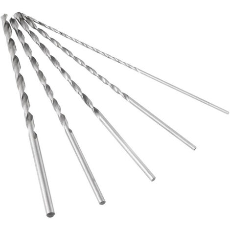 5pcs sourcingmap Foret hélicoïdal HSS 150mm longueur2-5 mm Dia tige Extension en acier rapide Forets de perçage (1/4)