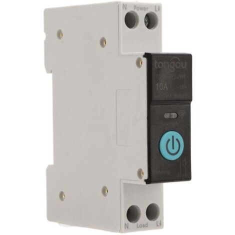 AIPERQ Jeffergarden Disjoncteur sur Rail Din, commutateur WIFI intelligent, télécommande de téléphone portable, 3 Modes de synchronisation pour appareils ménagers, 10A (1/4)