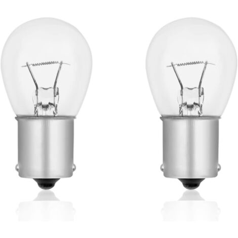 Ampoules Extérieures S25 BA15s 12V 21W, Dimmable, Blanc Chaud 2700K, pour Bateau, bus, Auto Voiture, Pack de 2 [Classe énergétique G] (1/4)