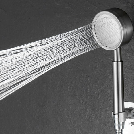 Pommeau Douche Haute Pression en Acier Inoxydable 304 - Douchette Douche Salle de Bain Economie d'Eau Installation Facile - Méthode de Jet en Forme de Taille (1/4)