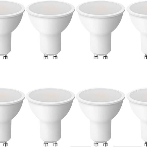 Ampoules LED GU10 5W , 3000K Angle de Lumière 120°, Ampoule GU10 Led Efficacité Energétique, Non-Dimmable, Lot de 8 [Classe énergétique B] (1/4)