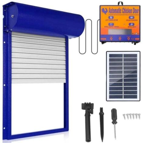 AIPERQ Jeffergarden Porte Automatique Poulailler Solaire,Porte à Volets Roulants,minuterie Programmable quotidienne, contrôle,pour Un Elevage De Poulets SéCurisé (1/4)