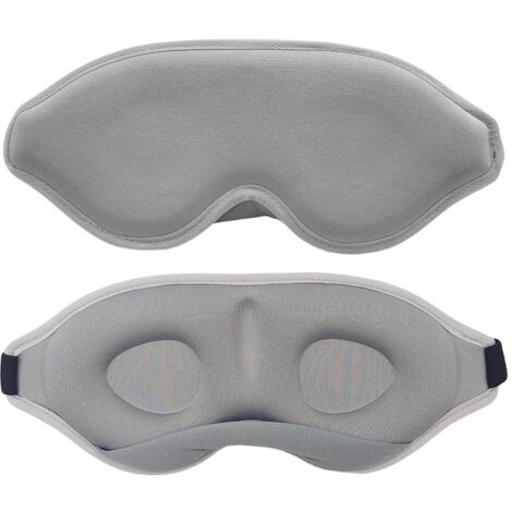 Masque de Nuit Innovant 2025 pour Hommes et Femmes, Conception Masque de Sommeil qui Bloque la Lumière pour Dormir, les Siestes, la Méditation, les Voyages (Gris) (1/4)
