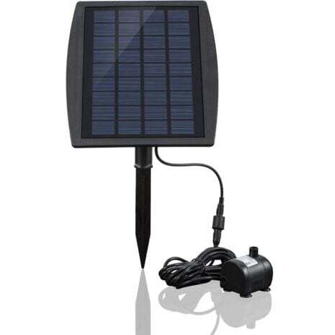 Aiperq Pompe à eau solaire sans brosse pour bassin Pompe à eau solaire pour fontaine avec panneau solaire 9V 2.5W 200L / H. (1/4)