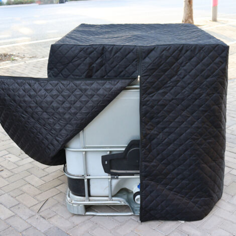 IBC Couvercle de réservoir, IBC, isolation thermique, protection contre la pluie, protection IBC, protection contre le gel, 120 x 100 x 116 cm(Noir) (1/5)