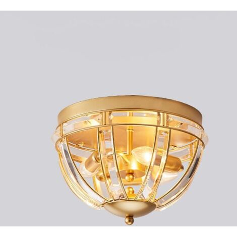 Plafonnier en cristal moderne maison chambre à coucher près des luminaires de plafond vestiaire intérieur plafonnier encastré salon nordique couloir plafonnier luminaire (Or Lumière tricolore) (1/5)