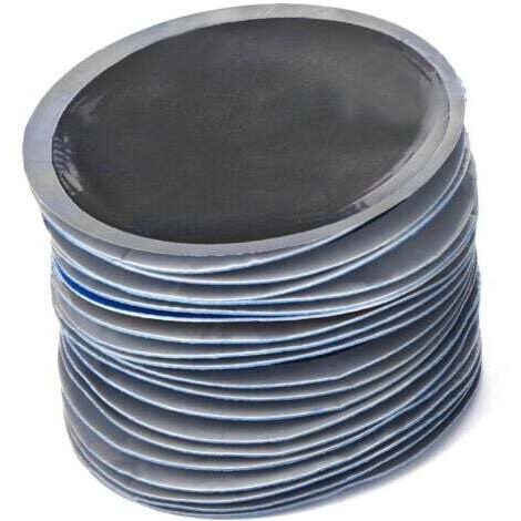 Aiperq Boîte de 80 pièces de rustines rondes en caoutchouc naturel de 58 mm - Pour réparation de pneus de voiture sans chambre à air (1/4)