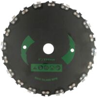 Chainsaw Disc Cutter Grass Trimmer Head, 9 Inch Steel Grass Trimmer Head Brush Cutter Blade