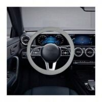 Funda de silicone para volante, transpirable, antideslizante, funda para volante de coche, funda de siliconea para volante de coche, protecteur de volant compatible avec coche y camión (gris)