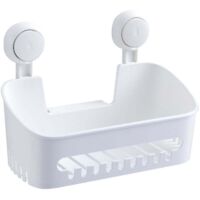 Étagère de salle de bain avec compartiments - Étagère de salle de bain - Étagère de salle de bain blanche - Étagère étanche - Étagère de rangement pour salle de bain - Plastique