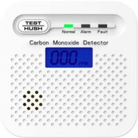 Détecteur de monoxyde de carbone - Détecteurs de monoxyde de carbone - Détecteur sonore - Détecteur de sécurité domestique - Détecteur de monoxyde de carbone - Blanc