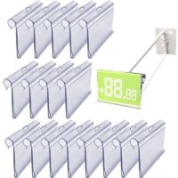 Supports étiquettes transparents en plastique, lot de 100 pièces pour affichage de prix et signalétique