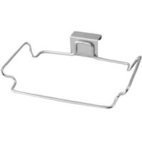 Support pour sacs poubelle en acier inoxydable – Fixation sur porte de meuble, design compact et robuste, lot de 1