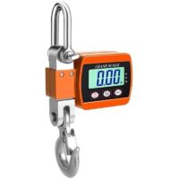 Balance de pesée industrielle portable 0,05–500 kg avec crochet électronique et écran LCD – orange