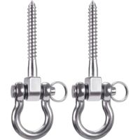 Mosquetón de escalada de 2 uds., 12KN (1200KG), mosquetón de aluminio resistente, mosquetón de bloqueo en forma de D